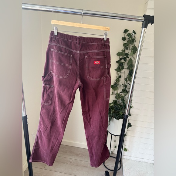 Dickies Women’s Relaxed Fit Carpenter Pants Maroon Burgundy Discontinued Color - Picture 4 of 7